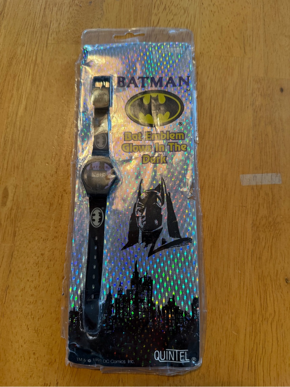 Batman Holographic Emblem Sticker - Rainbow Shine watch